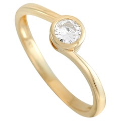 LB Exclusive 14K Yellow Gold 0.26 Ct Diamond Solitaire Ring