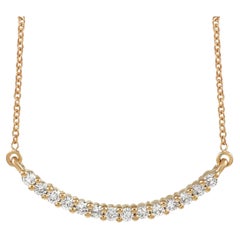 LB Exklusive Halskette, 14 Karat Gelbgold 0,27 Karat Diamant