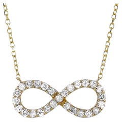 LB Exclusive 14K Yellow Gold 0.30 ct Diamond Infinity Necklace