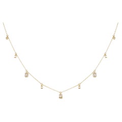 LB Exclusive 14K Yellow Gold 0.30ct Diamond Station Necklace PN14840