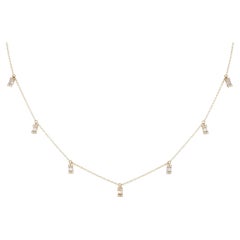 LB Exclusive 14K Yellow Gold 0.33ct Diamond Station Necklace PN14837
