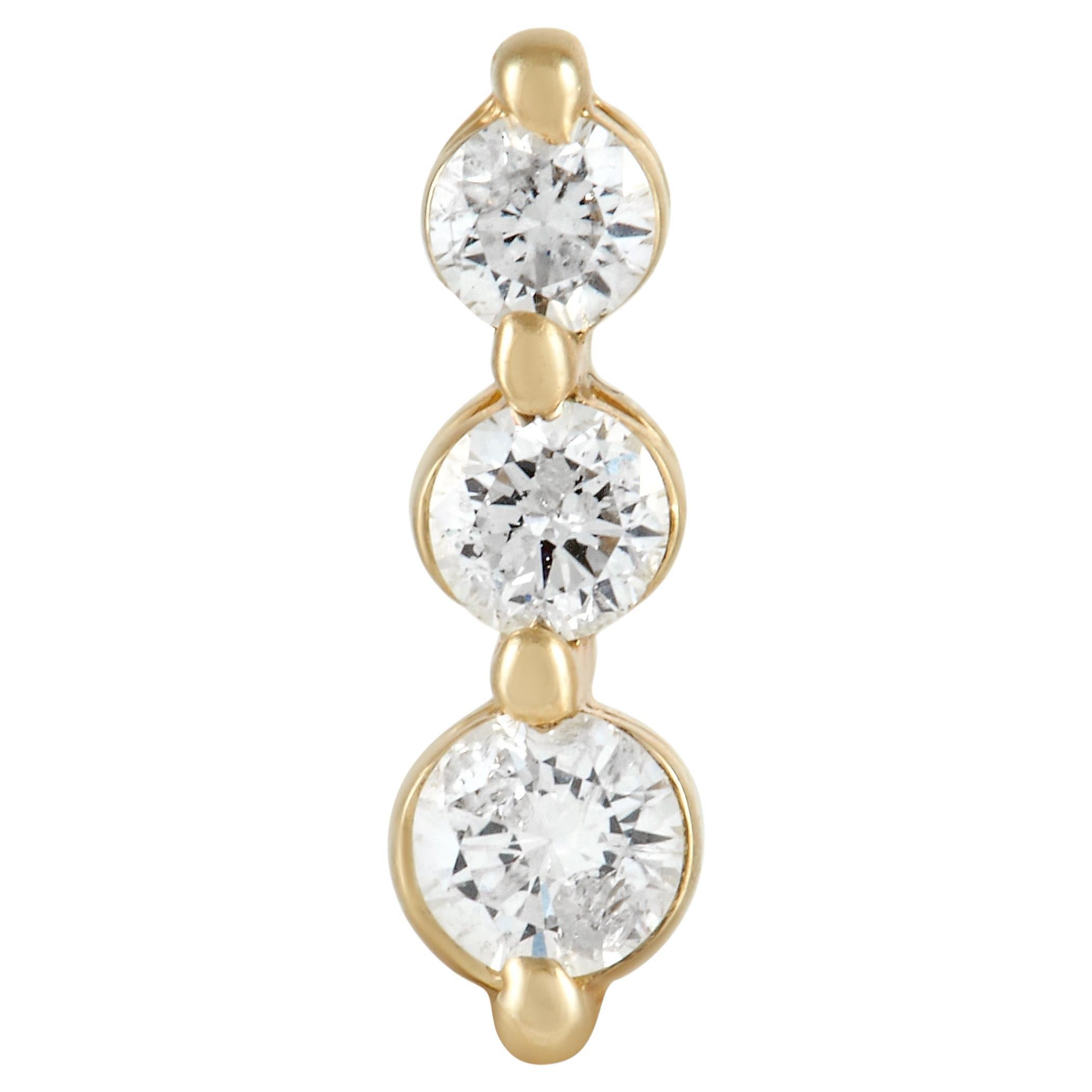 LB Exclusive 18 Karat Yellow Gold 0.20 Carat Diamond Pendant at 1stDibs