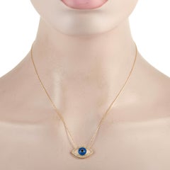 Collana LB Exclusive in oro giallo 14 carati con diamanti da 0,38 carati