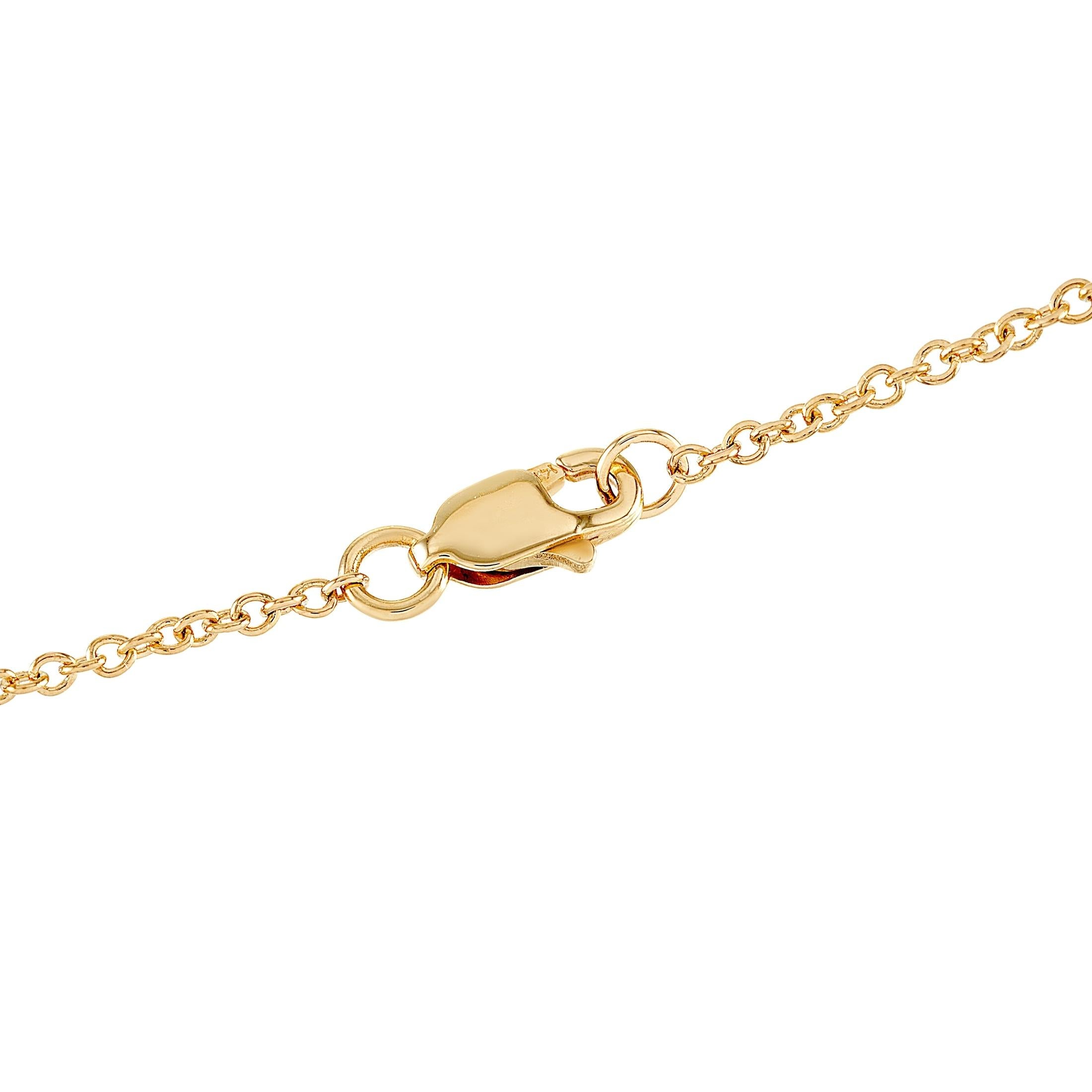 Taille ronde LB Exclusive Bracelet en or jaune 14 carats avec diamants 0,50 carat en vente