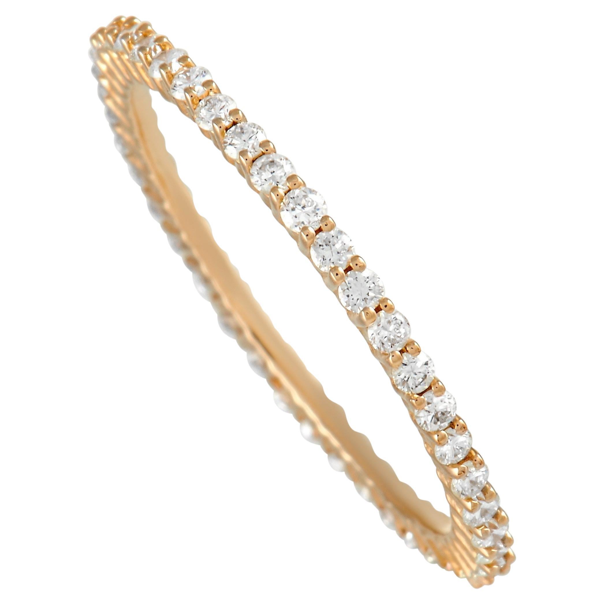 LB Exclusive 14K Yellow Gold 0.50 Ct Diamond Eternity Band Ring