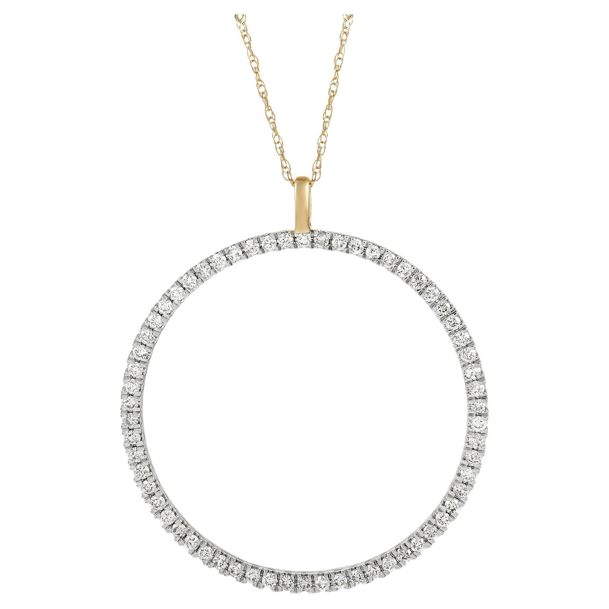 LB Exclusive 14K Yellow Gold 0.50 ct Diamond Necklace For Sale