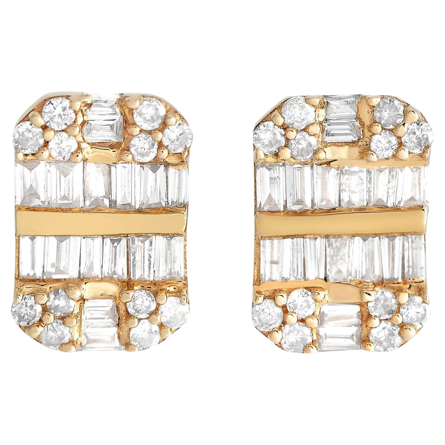 LB Exclusive 14K Gelbgold 0,50ct Diamant-Ohrringe