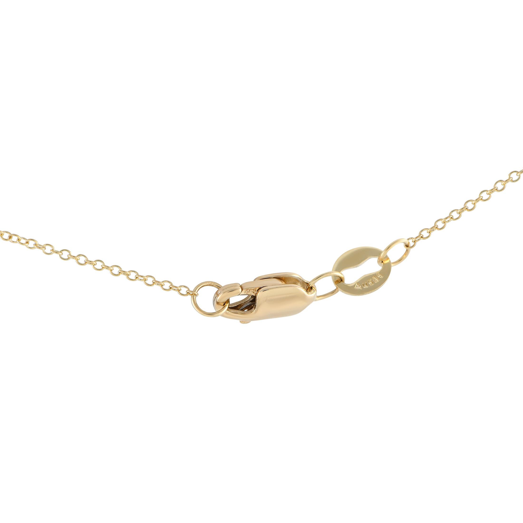 If relaxed luxury is your style, then this necklace is for you. Meant for casual or everyday wear, this necklace exudes effortless elegance with its minimalist beauty. The slim necklace chain measures 16 inches long and holds a flower-shaped pendant