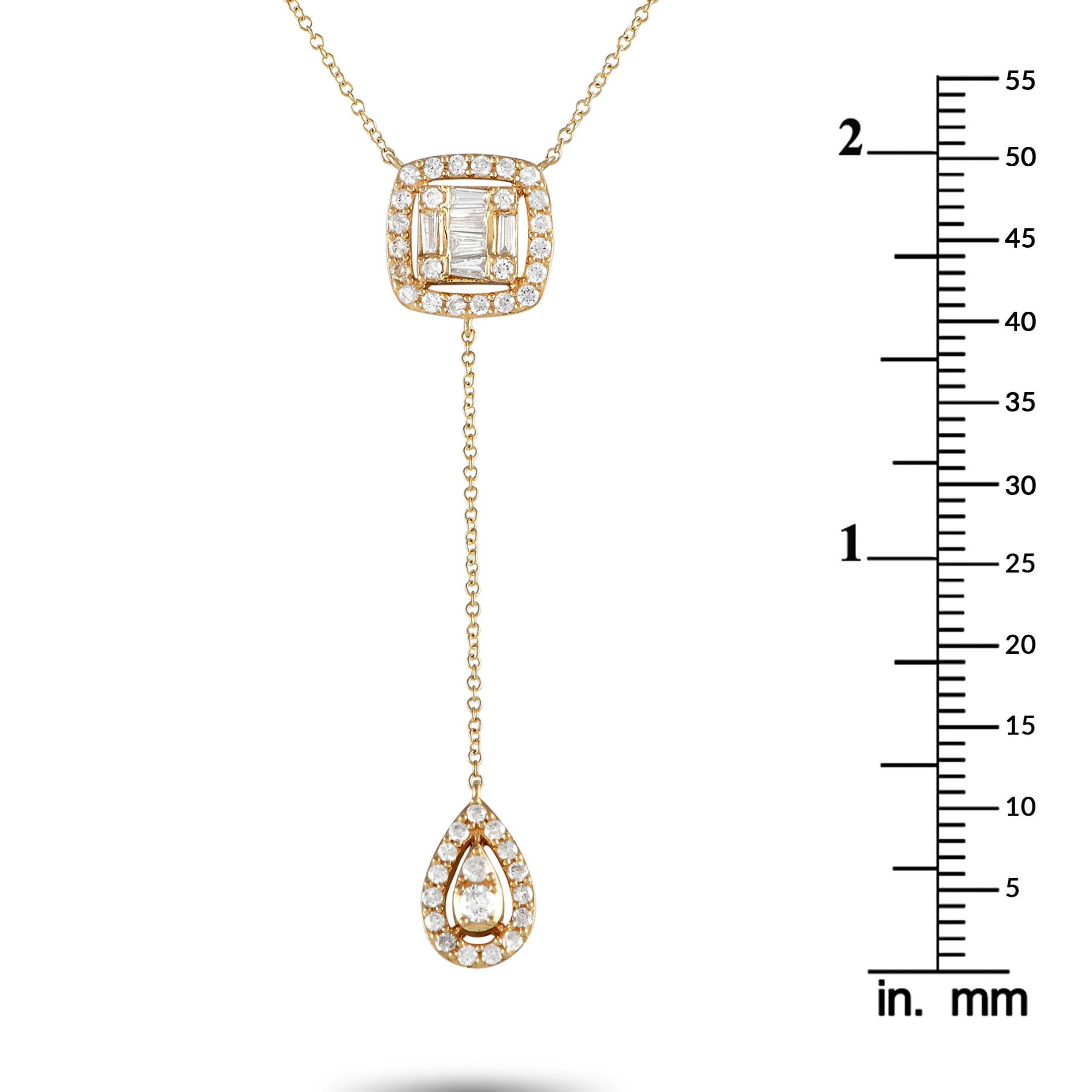 LB Exclusive 14K Yellow Gold 0.65ct Diamond Necklace NK01381 In New Condition For Sale In Southampton, PA