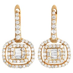 LB Exklusive 14K Gelbgold 0,68ct Diamant-Tropfen-Ohrringe