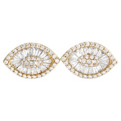 LB Exclusive, boucles d'oreilles en or jaune 14 carats avec diamants 1,05 carat ER26925