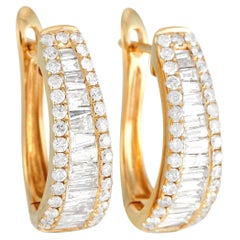 LB Exclusive 14K Yellow Gold 1.15 Ct Diamond Earrings