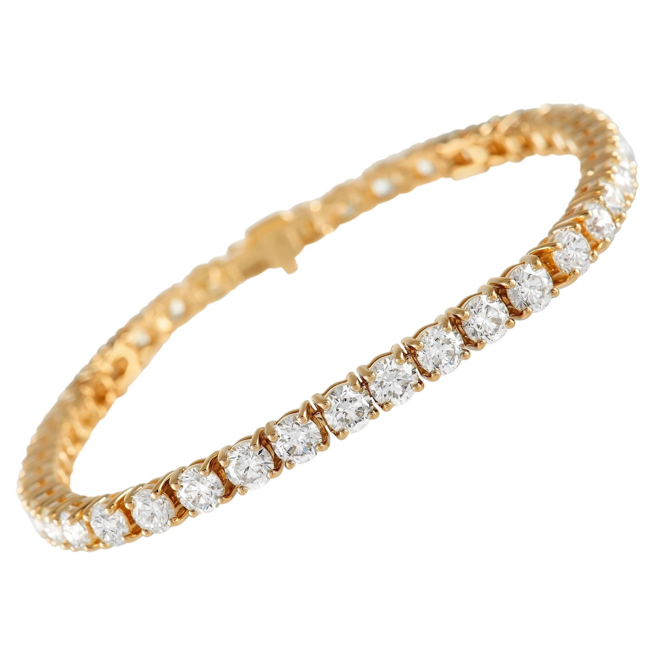 LB Exclusive 14K Yellow Gold 2.10 Ct Diamond and Sapphire Tennis