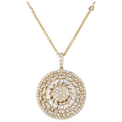 LB Exclusive 14K Yellow Gold 1.75ct Diamond Pendant Necklace PN15063