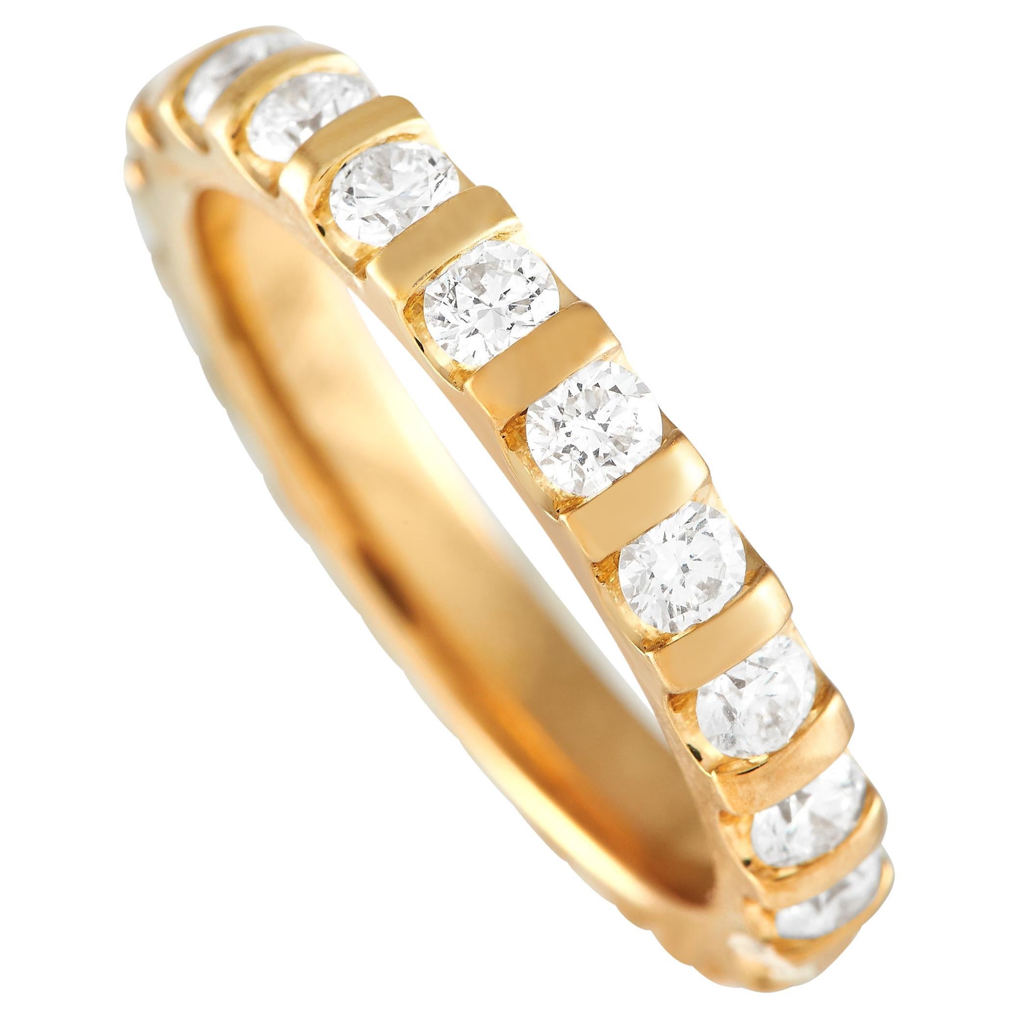 LB Exclusive 14K Yellow Gold 0.50 Ct Diamond Eternity Band Ring For ...