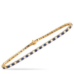 LB Exclusive 14K Gelbgold 2,34 Karat Diamant und Saphir Tennisarmband