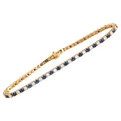 LB Exclusive 14K Gelbgold 2,34 Karat Diamant und Saphir Tennisarmband