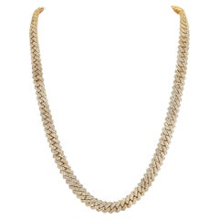 LB Exclusive 14K Yellow Gold 23.85 ct Diamond Cuban Link Chain Necklace
