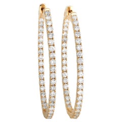 LB Exclusive Orecchini in oro giallo 14K con diamanti da 4,36 carati