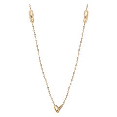 LB Exclusive 18 Karat Gold 3.90 Carat Diamond Pave 10 Oval Long Sautoir Necklace