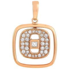 LB Exclusive 18 Karat Rose Gold 0.25 Carat Diamond Pendant