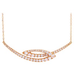 LB Exclusive 18 Karat Rose Gold 0.48 Carat Diamond Necklace