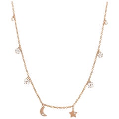 LB Exclusive 18 Karat Rose Gold 0.50 Carat Diamond Pendant Necklace