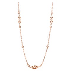 LB Exclusive 18 Karat Rose Gold 1.05 Carat Diamond Necklace