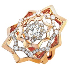 Anello con diamante da 1,15 carati in oro rosa 18 carati LB Exclusive