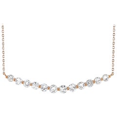 LB Exclusive 18 Karat Rose Gold 1.30 Carat Diamond Pendant Necklace