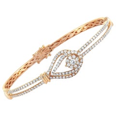 LB Exclusive 18 Karat Rose Gold, 1.6 Carat Diamond Bracelet