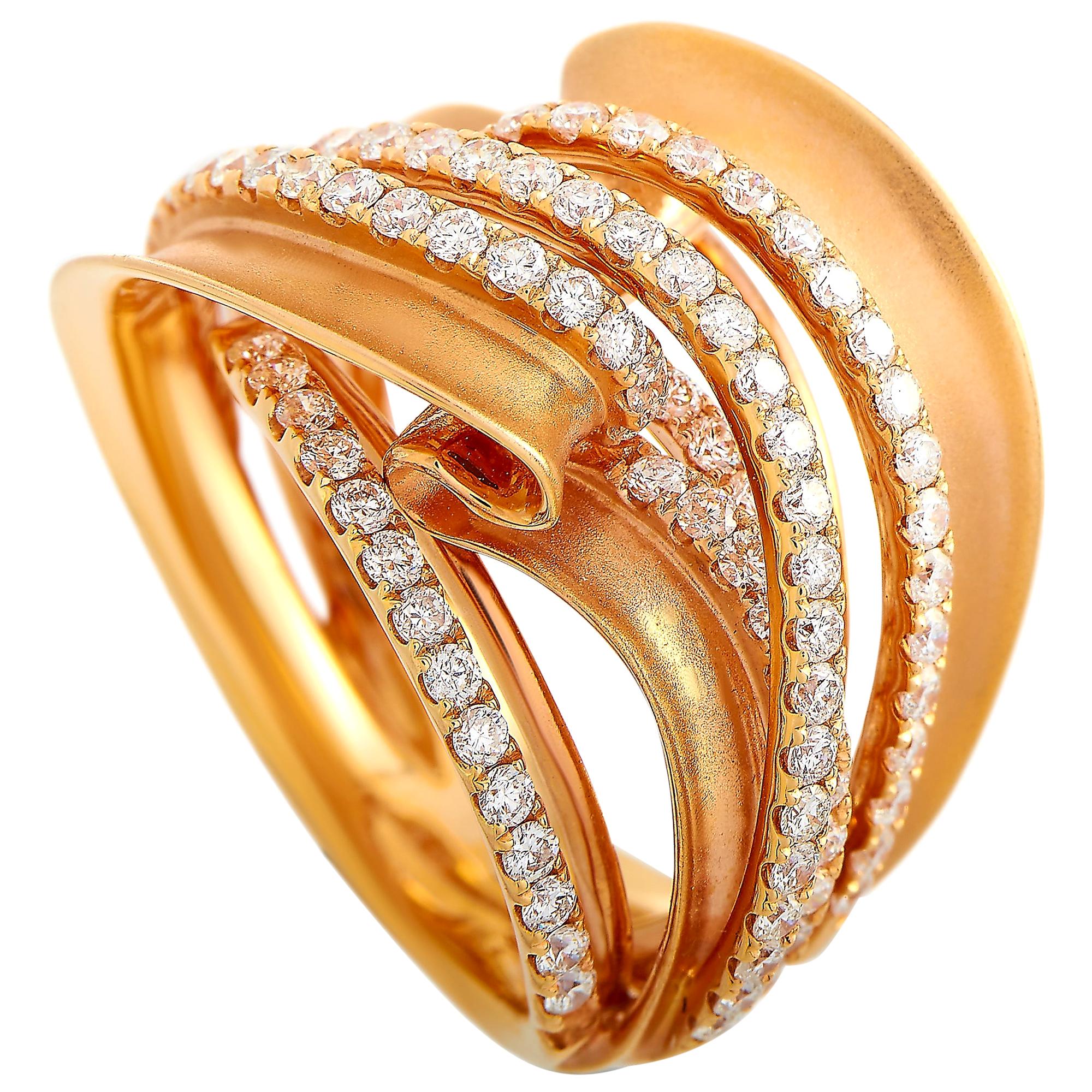 LB Exclusive 18 Karat Rose Gold 1.65 Carat Diamond Ring