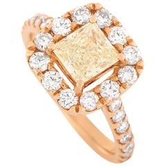 LB Exclusive 18 Karat Rose Gold 1.92 Carat Diamond Ring