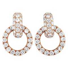 LB Exclusive 18 Karat Rose Gold 2.00 Carat Diamond Earrings