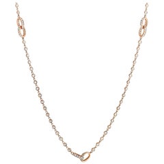 LB Exclusive 18 Karat Rose Gold, 8 Carat Diamond Necklace