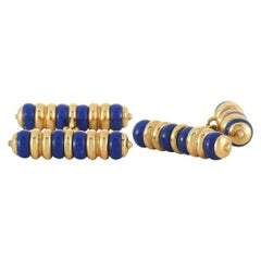LB Exclusive 18 Karat Rose Gold and Lapis Lazuli Cufflinks
