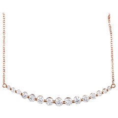 LB Exclusive 18 Karat Rose Gold Diamond Pendant Necklace
