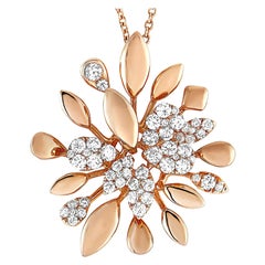 LB Exclusive 18 Karat Rose Gold Diamond Pendant Necklace