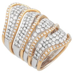 LB Exclusive 18 Karat White and Yellow Gold 3.00 Carat Diamond Ring