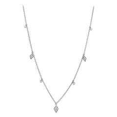 LB Exclusive 18 Karat White Gold 0.25 Carat Diamond Pendant Necklace