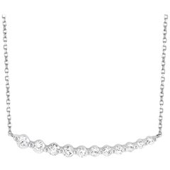 LB Exclusive 18 Karat White Gold 0.50 Carat Diamond Pendant Necklace