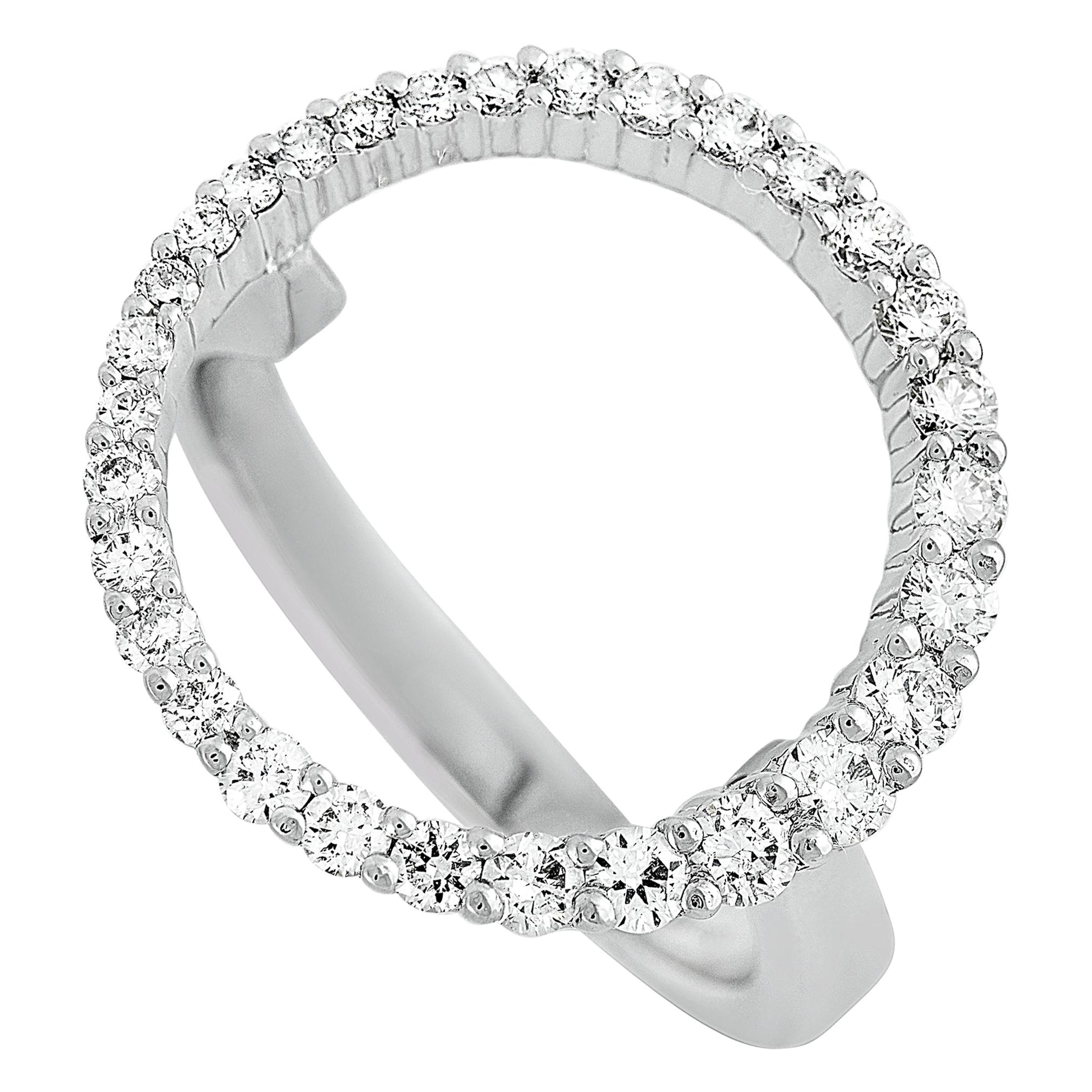LB Exclusive 18 Karat White Gold 0.65 Carat Diamond Ring