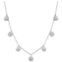 LB Exclusive 18 Karat White Gold 0.70 Carat Diamond Pendant Necklace