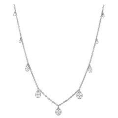 LB Exclusive 18 Karat White Gold 1.10 Carat Diamond Pendant Necklace