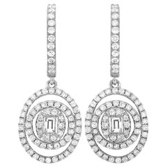 LB Exclusive 18 Karat White Gold Diamond Earrings