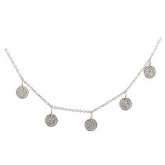 LB Exclusive 18 Karat White Gold Diamond Pendant Necklace