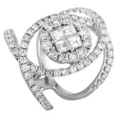 LB Exclusive 18 Karat White Gold Diamond Ring