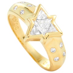 LB Exclusive 18 Karat Yellow Gold 0.43 Carat Diamond Ring
