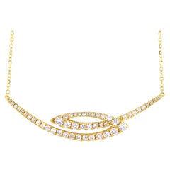 LB Exclusive 18 Karat Yellow Gold 0.48 Carat Diamond Necklace
