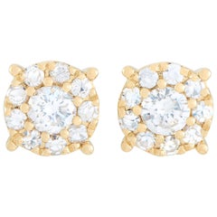 LB Exclusive 18 Karat Yellow Gold 0.53 Carat Diamond Stud Earrings